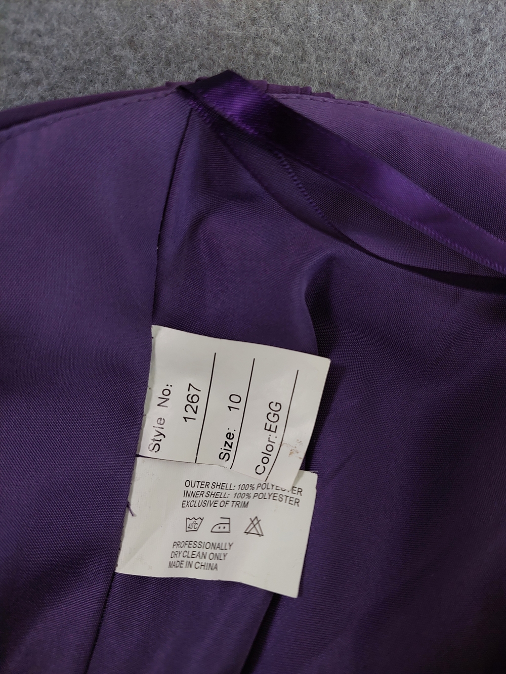 Allure Bridals Bridesmaids 1267 Eggplant Chiffon Strapless Gown Dress 10 - Picture 9 of 10